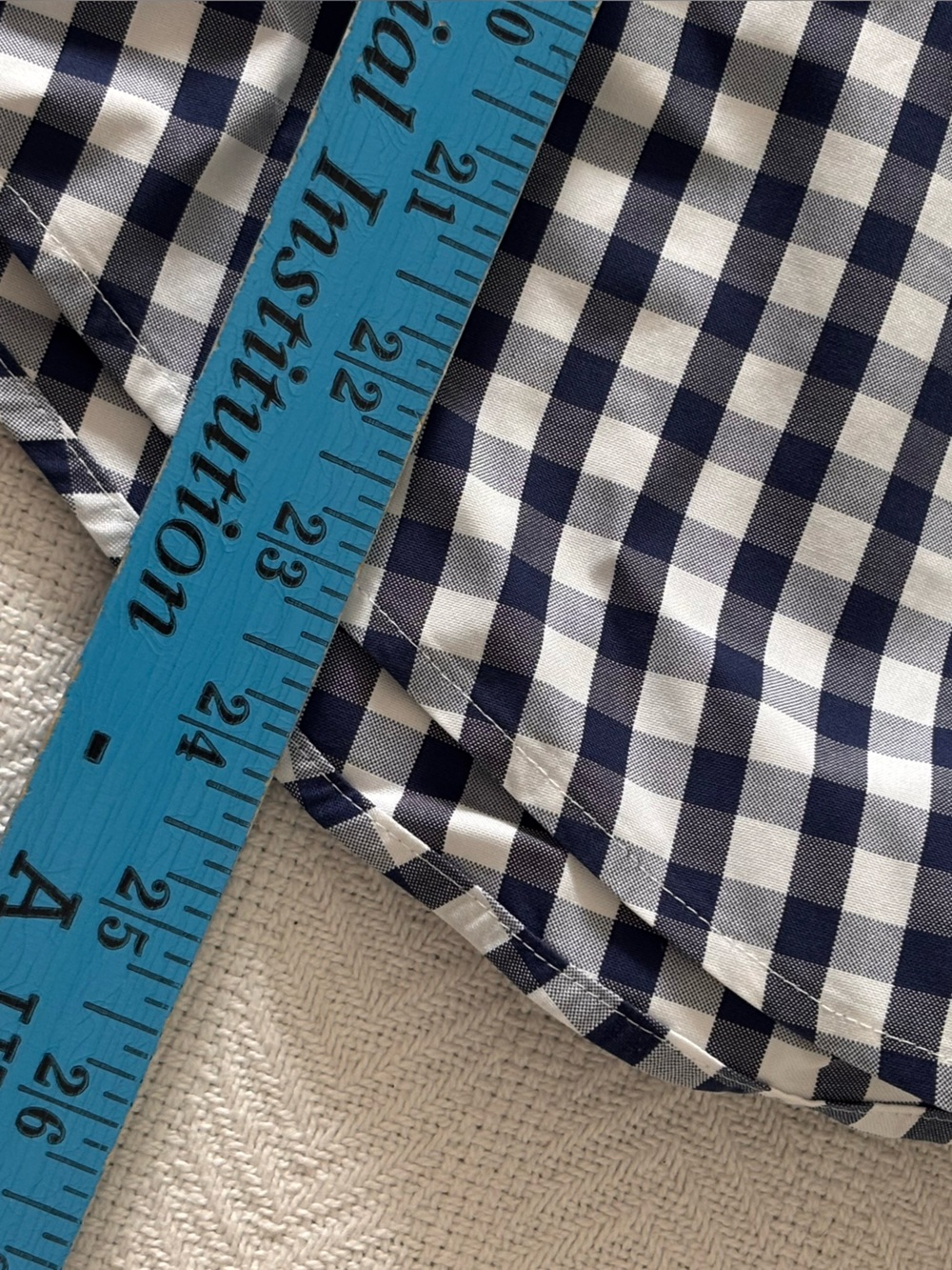 L.L. Bean Black & White Gingham Button-Down - Picture 8 of 13